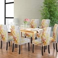 thumbnail image 3 of Abstract Wild Flower Parson Chair Slipcovers 6 Pack Watercolor Painting Pastel Lilies Dining Chair Seat Slipcover for Hotel, 3 of 5