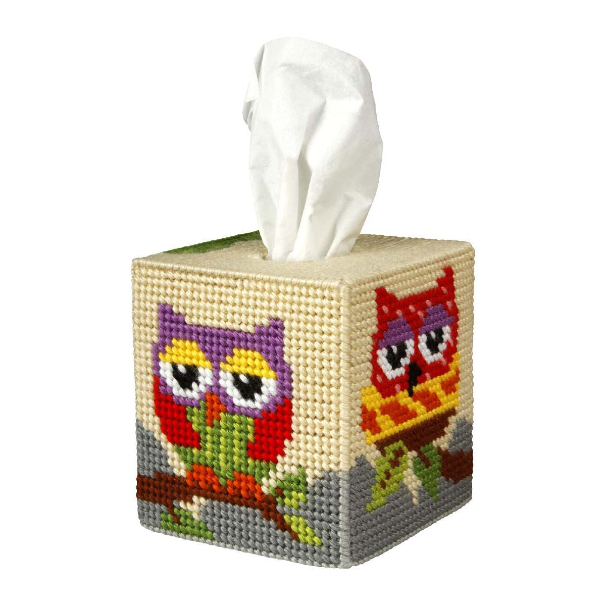 Orchidea Owl Tissue Box Plastic Canvas Kit - Walmart.com.