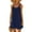 Navy, variant on Sleeveless Sun Dress for Women Blue Vacation Dresses for Women Round Neckline Solid 1950 Dresses Women S