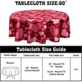 thumbnail image 2 of Valentines Tablecloth Round 60 Inch - Pink and Red Hearts Table Cloth Romantic Love Table Covers for Kitchen Party Dinner Tabletop Decoration, 2 of 7