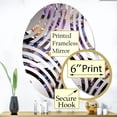 thumbnail image 3 of Designart "Vision of Enchantment" Orchids Baptist Fan Round Wall Mirror - Floral Oval Printed Decorative Mirror - Multiple Color Options, 3 of 5