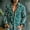 Army Green, variant on Men's Floral Print Long Sleeve Button-Up Shirt Turndown Collar Botanical Pattern Relaxed Fit Casual Vacation Party Daily Wear Breathable Top