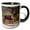 Black/White, variant on 3drose, Ground Barrel Caribou, Rangifer Arcticus, Tundra, Manitoba, Churchill Northern Canada., 15oz Two-tone Black Mug