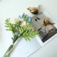 thumbnail image 3 of Ramo de flores artificiales, centro de mesa de flores de simulación, decoración floral de boda, ramo falso, blanco cremoso Inevent HA7156-01B, 3 of 6