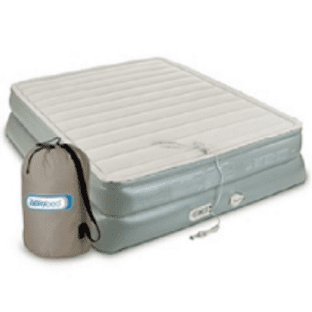 aerobed queen pump built air mattress premier double layer walmart camping