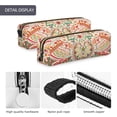 thumbnail image 4 of Disketp Indian Paisley 1 Estuche de Lápices de Cuero con Cierre, Estuche Compacto para Papelería, Bolígrafos y Accesorios Pequeños, 4 of 7