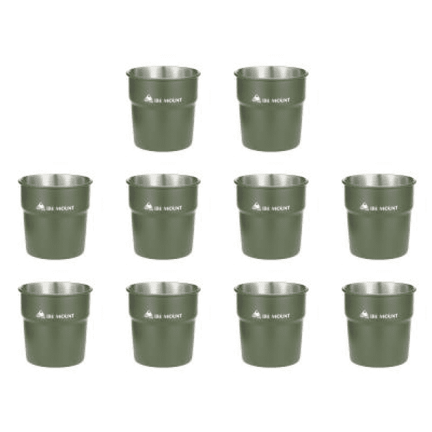 Tazas Vino Y 300 Ml Ligera para Senderismo Picnic Barbacoa () Verde