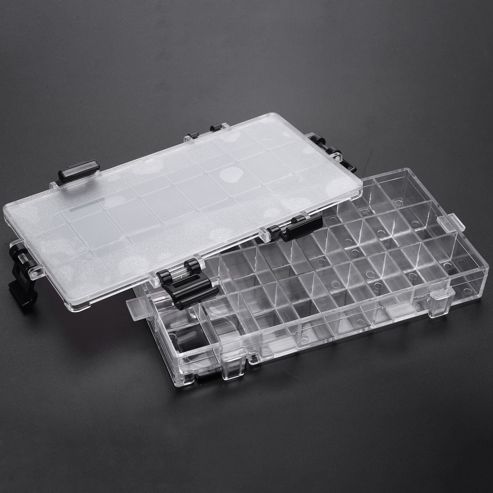 2X 24-Well Airtight Leak Watercolor Paint Palette Box for Watercolors Half Pans, Acrylic, Gouache and Oil Paint