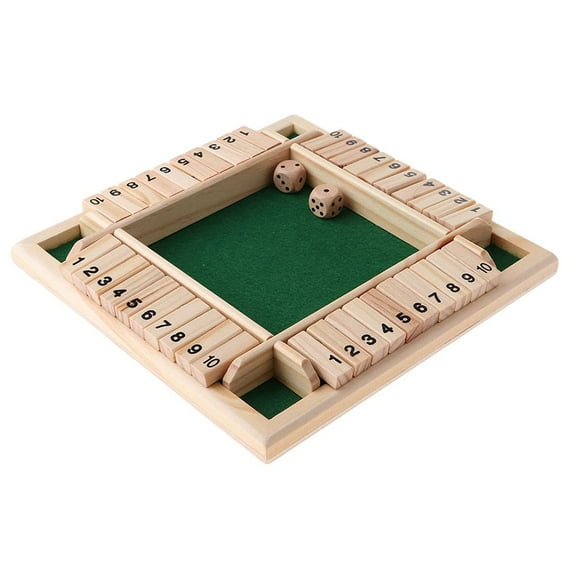 Shut The Box Close The Wooden Box 4 10 Number Board Game