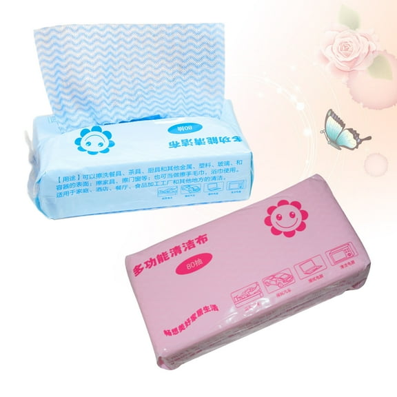 MLINS 80pcs/1 Box Disposable Cleaning Towels Multi Purpose Cloths Convenient Cleaning Wipes (Color)