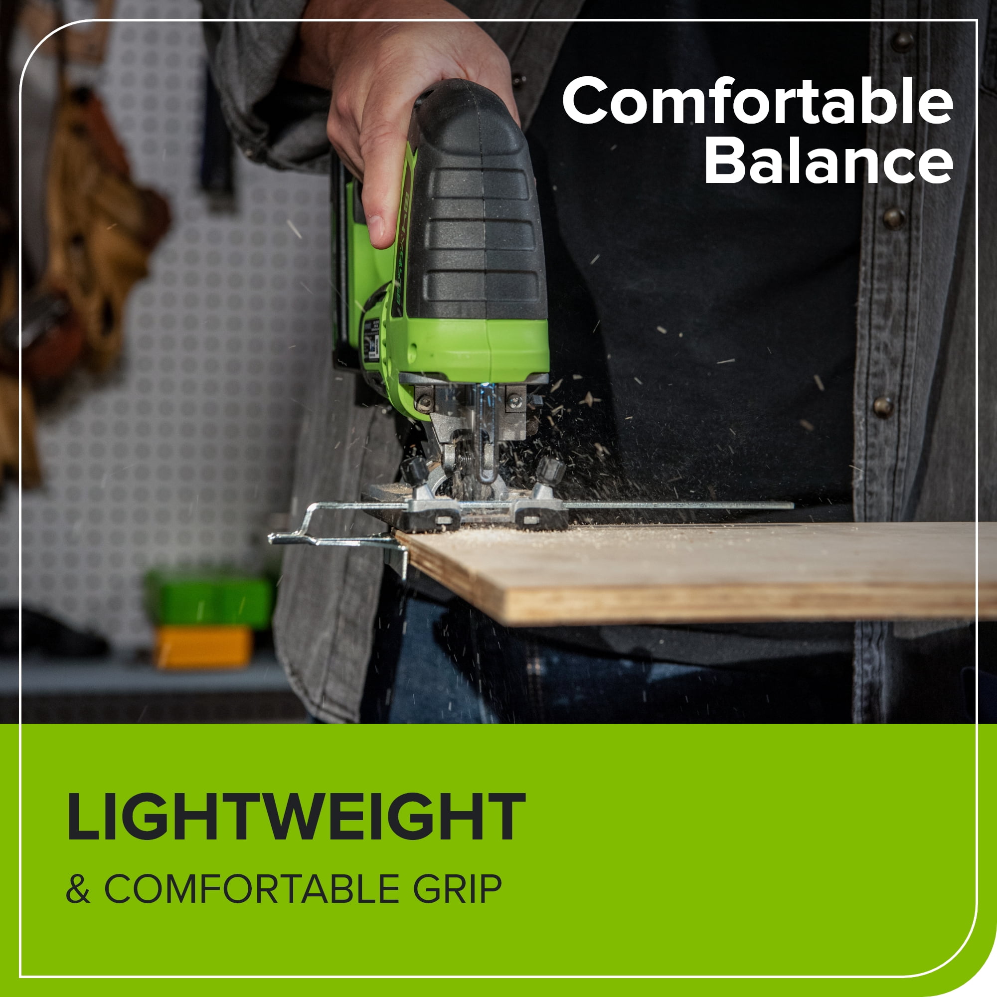 Greenworks 24V Brushless Jig Saw Kit, 4Ah USB (Power Bank) Battery and Charger