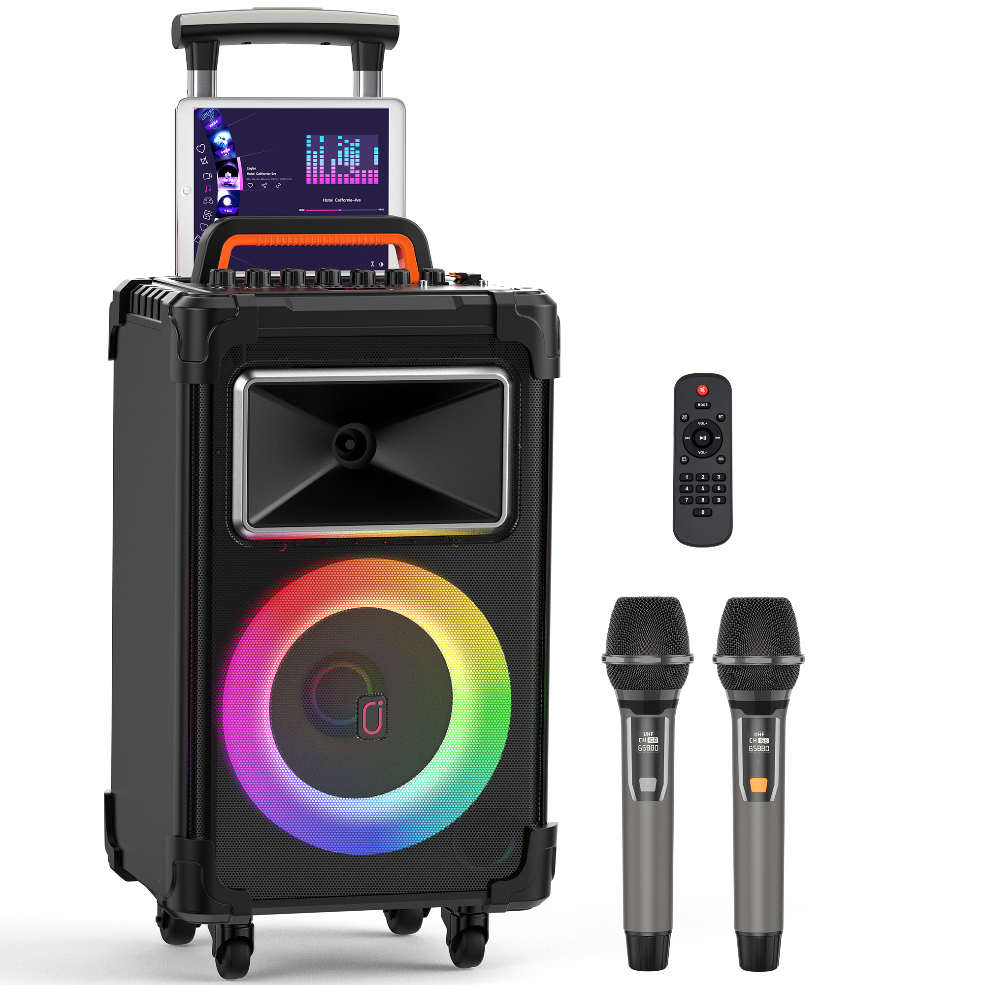 JYX Karaoke Machine with 2 Wireless Microphones