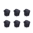 thumbnail image 1 of MasteelfCA 10Pcs 2-Pin Snap-In Round Rocker Latching ON OFF Car Boat Switch 6A 250V, 1 of 7