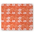thumbnail image 1 of Orange Mouse Pad, Hawaiian Pattern with Tropical Climate Hibiscus Flowers Abstract Summer Flourish, Rectangle Non-Slip Rubber Mousepad, Orange White, by Ambesonne, 1 of 2