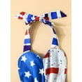 thumbnail image 6 of Genuiskids Newborn Baby Girl 4th of July Romper Halter Backless USA Flag Stars Striped Tutu Skirt Independence Day Outfit Summer Clothes, 6 of 9