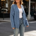 thumbnail image 6 of akafmk Cardigan Sweaters for Women Cable Knit Button Up Cardigan Long Sleeve Sweater Top Solid Color Fall Outfits, Size S, 6 of 7
