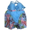 thumbnail image 3 of Daisyyozoid Womens Swimwear Clearance Printed High Waisted Split Three-piece Set, 3 of 3