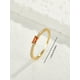 thumbnail image 3 of 1pc Simple 925 Silver Ring With Stone And 18k Gold Plating, Ideal For Women's Everyday, Vacation And Dating Wear, Gift, 3 of 4
