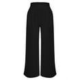 thumbnail image 4 of IDALL Wide Leg Pants Woman High Waisted Pants Wide Leg Tailored Pants For Women Casual High Waist Suit Pants Baggy Pants Womens Pants Black L, 4 of 8