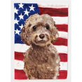 thumbnail image 1 of Carolines Treasures BB9374CHF Brun Cockapoo Patriotique Drapeau Toile Maison Taille, 1 of 4