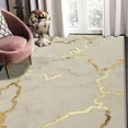 thumbnail image 3 of 1PC Gold Marble Patterned Area Carpet Local Carpet, Lightweight Washable Easy-to-Tidy Carpet Mat Festival Gift, Suitable for Living Room, Bedroom, Dining Room, Office, Balcony, Room Accessories, 3 of 9