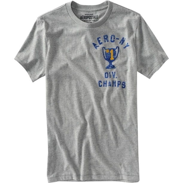 Aeropostale - Camiseta gráfica para hombre Flyers Vs Tigers, gris, pequeña