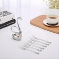 thumbnail image 5 of Donemore Spoon Holder, Swan Shaped Stainless Steel Kitchen Utensils Tableware Set Fork Spoon Stand Holder for Business Gifts Wedding Fairs, 5 of 8