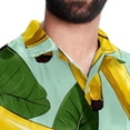 thumbnail image 5 of Banana Men's Short Sleeve Spread Collar Tops, Casual Button Down Shirts, Printed Summer Beach Shirts, Unisex, 5 of 6