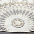 thumbnail image 5 of SAFAVIEH Cabana Brynn Floral Indoor/Outdoor Area Rug, Grey/Ivory, 6'7" x 6'7" Round, 5 of 12