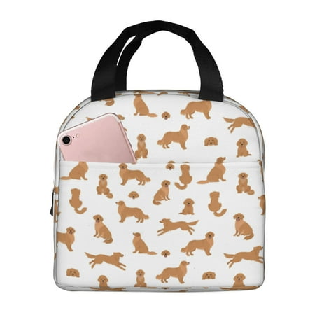 Insulated Lunch Bag for Women Men - Labrador Retriever Dog Head Leakproof Cooler Lunch Box for Women Men  Lunch Tote Bags for Work School Picnic Travel