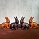 thumbnail image 2 of Ebony wood carved rabbit figurine, a wooden animal zodiac rabbit decoration for home living room and entryway., 2 of 4