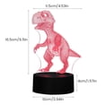 thumbnail image 5 of 3D Dinosaur Night Light for Kids 3D Illusion Dinosaur Lamp with 7 Colors Changing 2 Lighting Modes Touch Switch USB Powered Acrylic Decor LED Dinosaur Light for Kids Room Living Room, 5 of 5