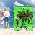thumbnail image 3 of Short de Bain de Plage Imprimé Short d'Été à Séchage Rapide Short de Plage Shorts de Plage pour Hommes, 3 of 10