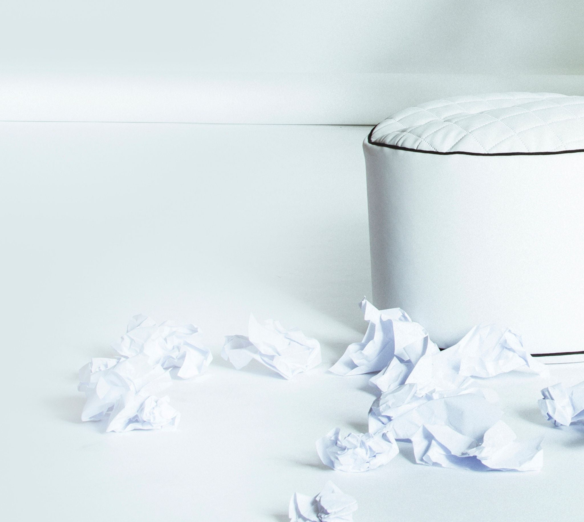 Pouf ottoman Dotcom Modo Tap de Sitting Point en blanc