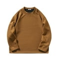 thumbnail image 1 of ameIAEA Mens Long Sleeve Crewneck Sweatshirts Solid Color Casual Pullover Shirts Fall Basic Tops, 1 of 5
