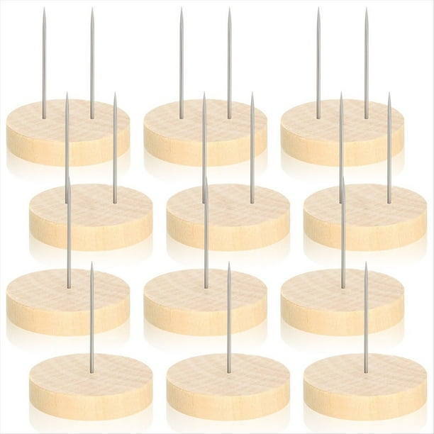 12 Piezas de Soporte para Muñecas de Ganchillo, Soporte para Muñecas, Base de Madera para Muñecos de Fieltro, Soporte para Figuras de Acción