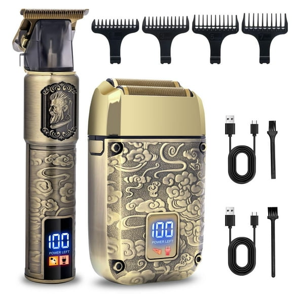 Hatteker Foil Shaver, Head Shaver Kit Beard Trimmer for Men Grooming Shaving Kit, Hair Trimmer, Cordless Head Shavers for Bald Foil Shavers Gifts for Him