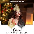 thumbnail image 4 of 2 piezas de corona de reina real troquelada, corona de reina malvada con purpurina para Halloween, disfraz de corona de bruja, accesorios para el cabello para Cosplay, negro, dorado, 4 of 5