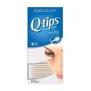 Q-Tips Cotton Swabs Gentle Flexible Soft Sticks Use Remover, 170 ct, 2 Pack