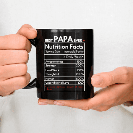 

Familyloveshop LLC Best Papa Ever Gift Worlds Best Dad Coffee Mug Dad Nutrition Facts Mug Fathers Day Gift From Daughter Mug 11oz 15oz
