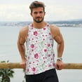 thumbnail image 6 of Daiia Lilies Flowers Printed Men's Quick Dry Fit Muscle Tank Top Slim-Fit Tank Workout Tank Top Lightweight Sports Tank Top-Large, 6 of 7