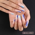 thumbnail image 2 of Fofosbeauty 24pcs Extra Long Fake Nails, Press on False Nails,Blue French, 2 of 8