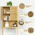 thumbnail image 4 of VEIKOUS Over the Toilet Storage Cabinet, Bathroom Organizer W/ Shelves Space Saver, Natural, 4 of 13
