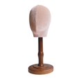 thumbnail image 3 of Cabeza de maniquí de terciopelo, soporte para peluca, cabezal de exhibición para tocados, peinado, pelucas, gorras, 43 cm, 3 of 9
