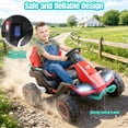 thumbnail image 5 of VIBESPARK 24V Ride on Tractor with Remote Control, 3 in 1 Ride on Car, Ride on Toy for Kids with Trailer, 6 Wheel Kids Electric Car w/ Bluetooth, MP3, Music, Red, 5 of 10