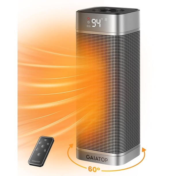 Space Heater Gaiatop Control remoto cerámico PTC de 1500 W con oscilación de 60°