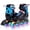Black, variant on Babyjoy 4-Size Adjustable Light-Up Roller Skates with Illuminating Wheels & Safety Support Purple