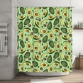 thumbnail image 5 of Rateoe Avocado With Seeds Shower Curtain - Fancy Bathroom Shower Curtain Sets - Waterproof Shower Curtain with Hooks with 12 Plastic Hooks 72x72 Inches, 5 of 5
