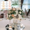 thumbnail image 3 of Round Mirror Candle Plate,12 Inch Round Mirror Trays,Round Mirror Trays for Table Centerpiece Wedding Decorations,Circle Mirror Trays with Smooth Edge and Cushioned Feet S6M6, 3 of 6