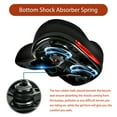 thumbnail image 2 of Generic Shock-Absorbing Mountain Bike Saddle with Reflective Strip, Spring or Anti-Shock Ball Design, Includes Installation Tools & Waterproof Cover, Black & Blue, 2 of 7